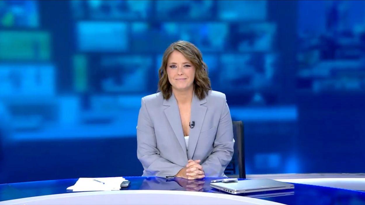 María Casado en 'Informativos Telecinco'. MEDIASET. 
