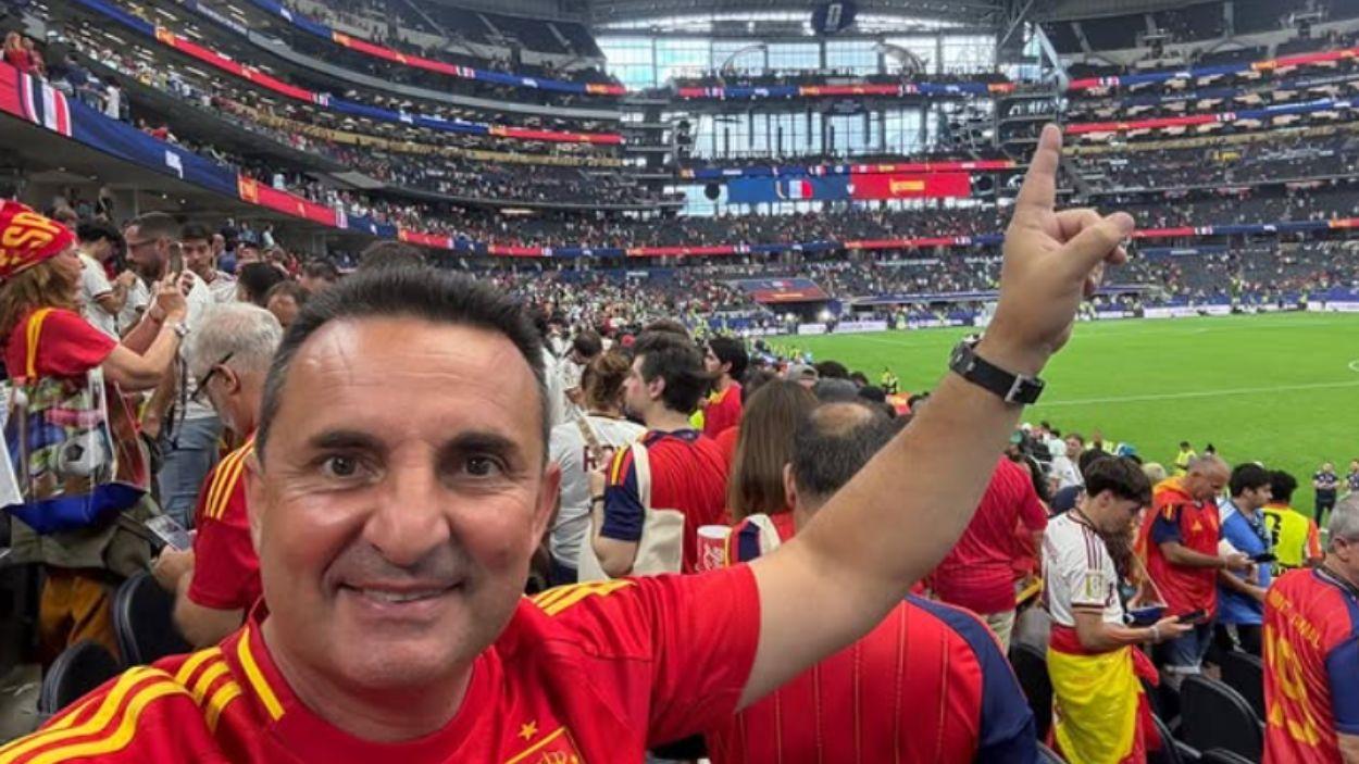 Imagen compartida por el propio Bernabé Cano, vía Instagram, en la semifinal del Mundial.
