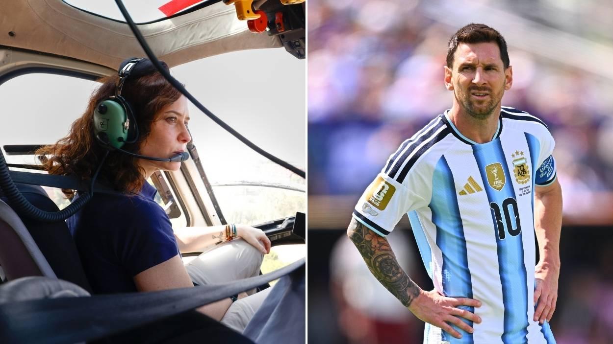 Ayuso anuncia que Messi ha donado 80.000 euros para reconstruir la Sierra Oeste de Madrid. EP (2)