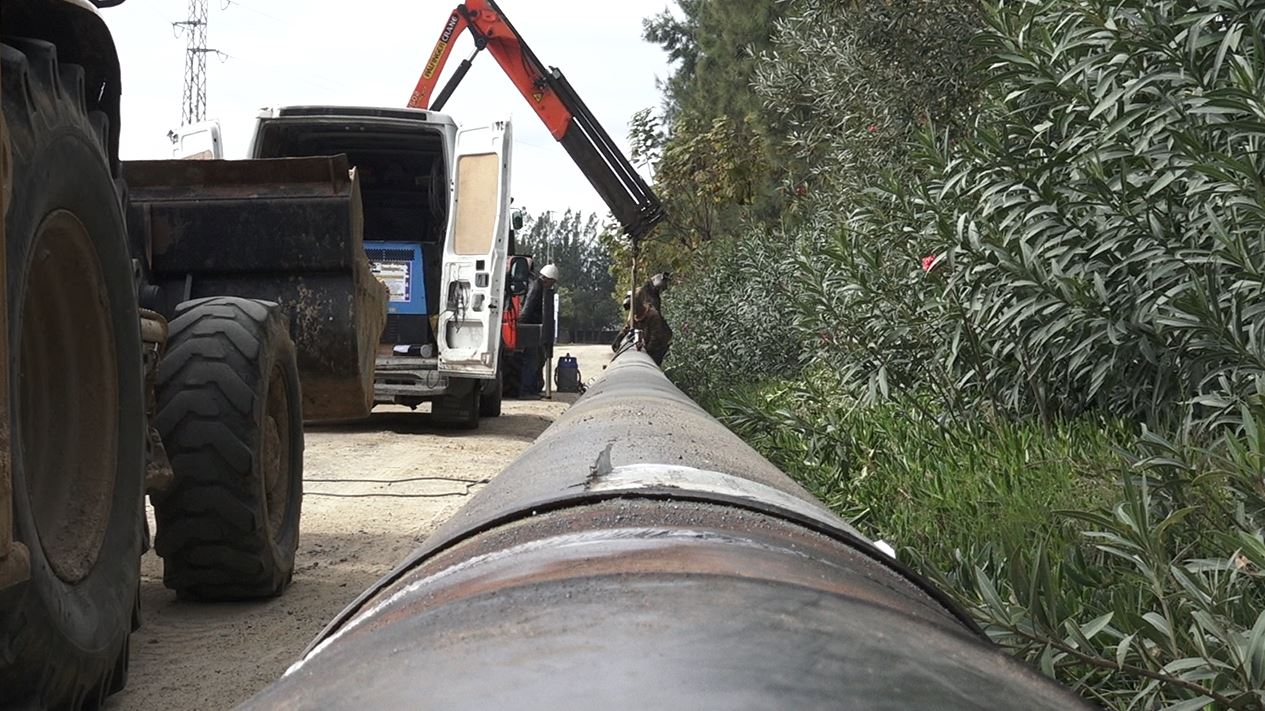 Obras del gasoducto cercano al entorno de Doñana.