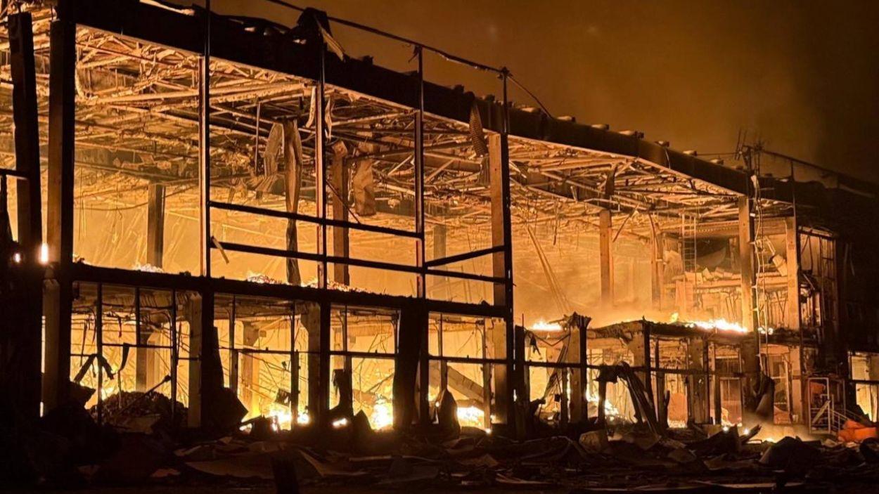 Imagen de los últimos ataques lanzados por Rusia contra Kiev. Compartida por Volodimir Zelenski.