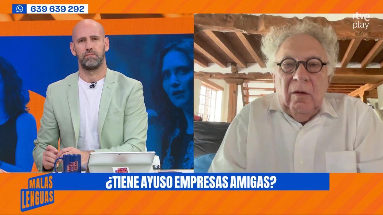 Gonzalo Miró y Ernesto Ekaizer en 'Malas Lenguas'. RTVE. 