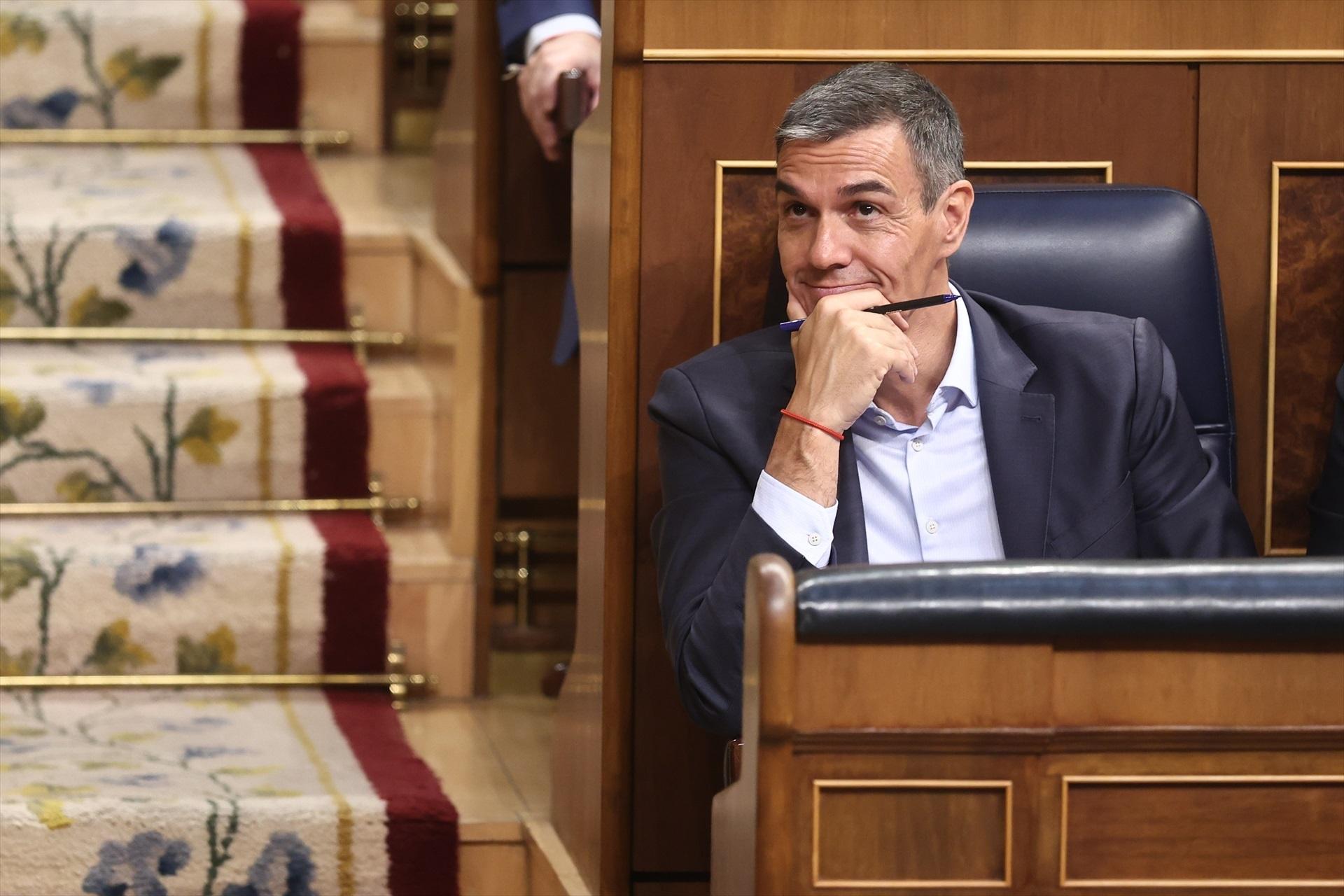 El presidente del Gobierno, Pedro Sánchez, en el Congreso / EP