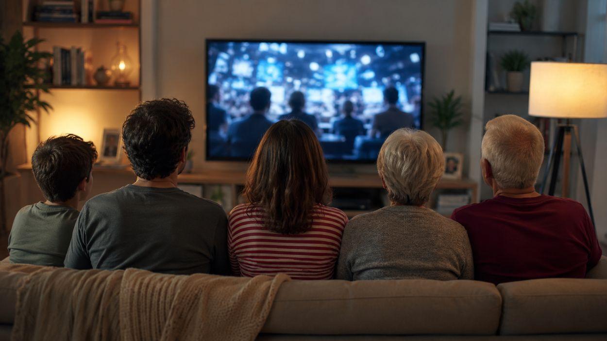 Personas viendo la televisión