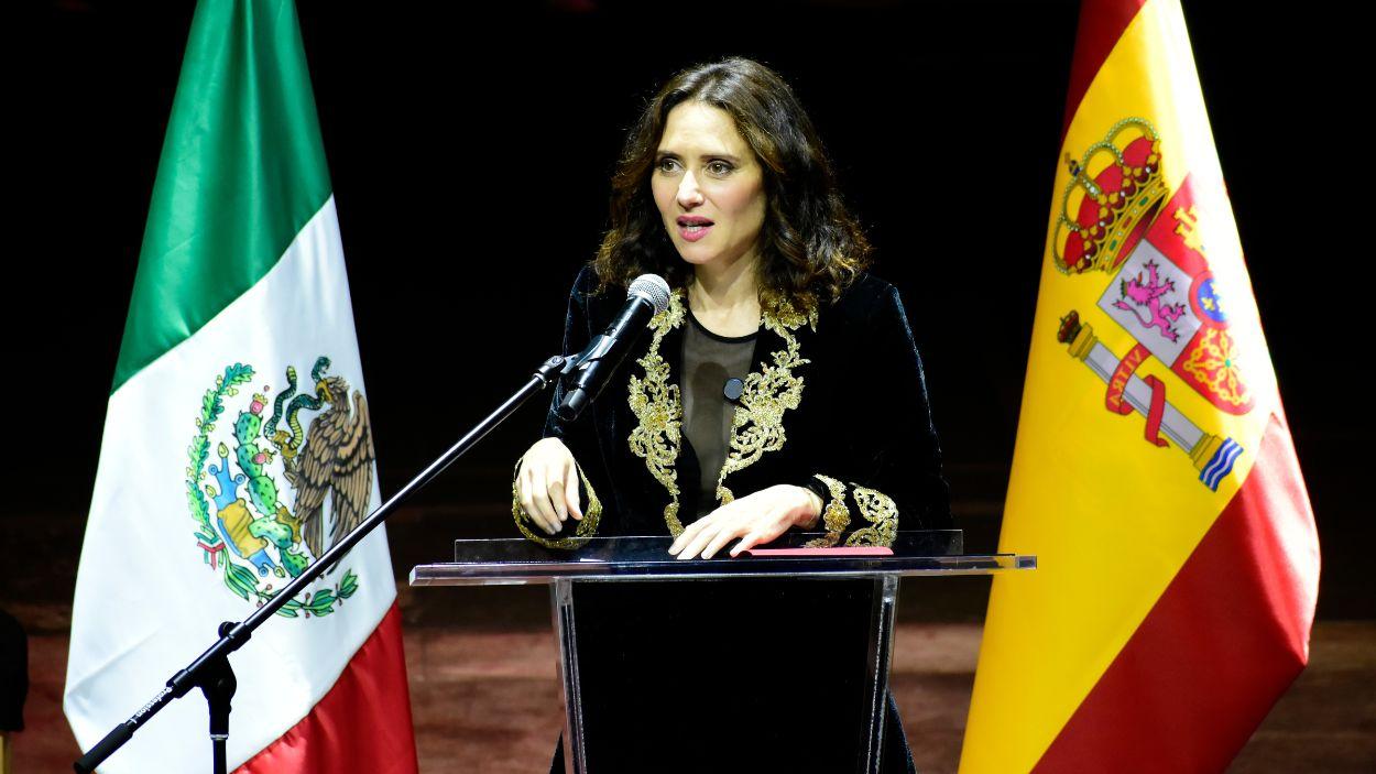 Ayuso en su viaje a México. EP