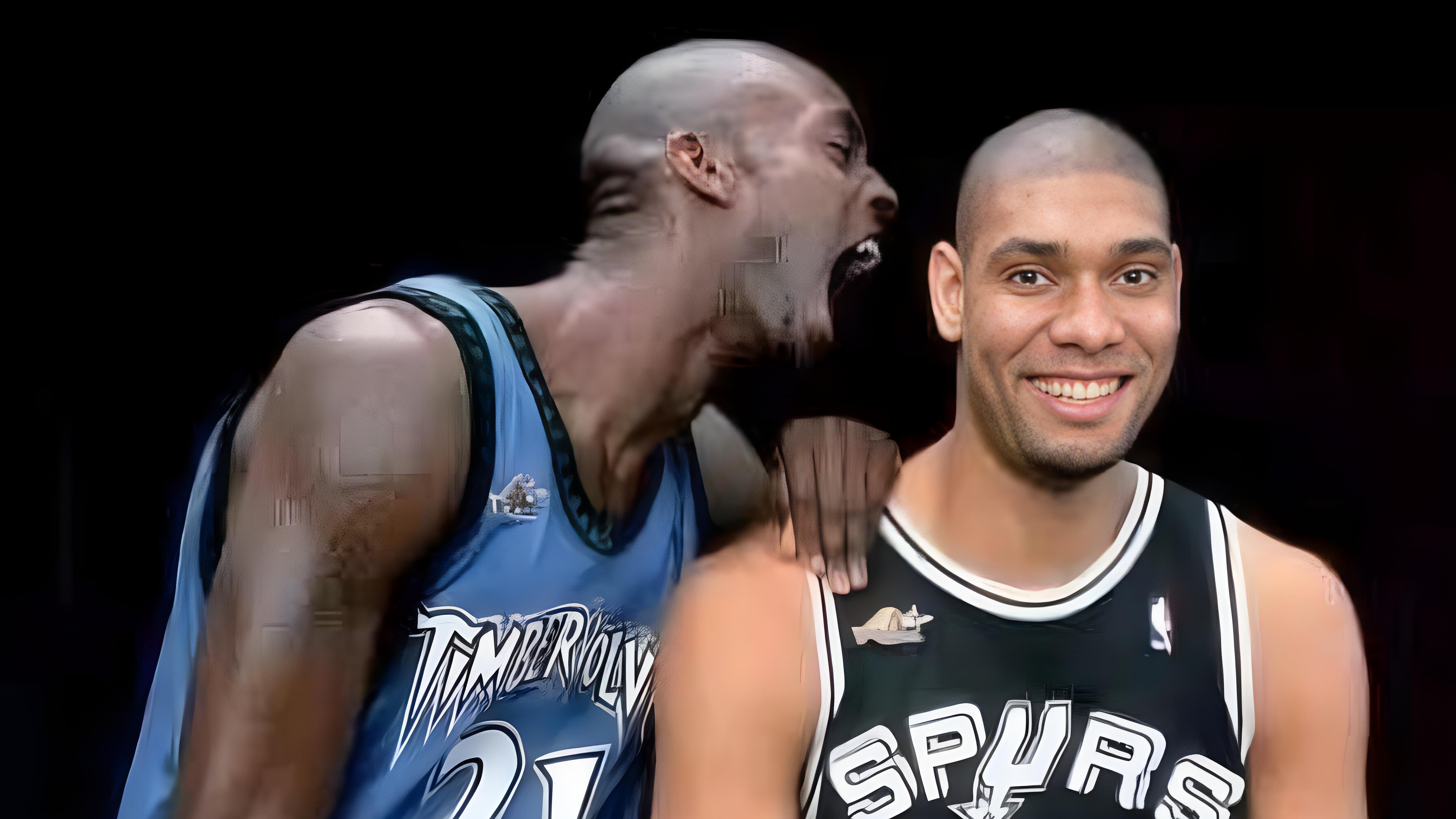 Kevin Garnett junto a Tim Duncan| NBA