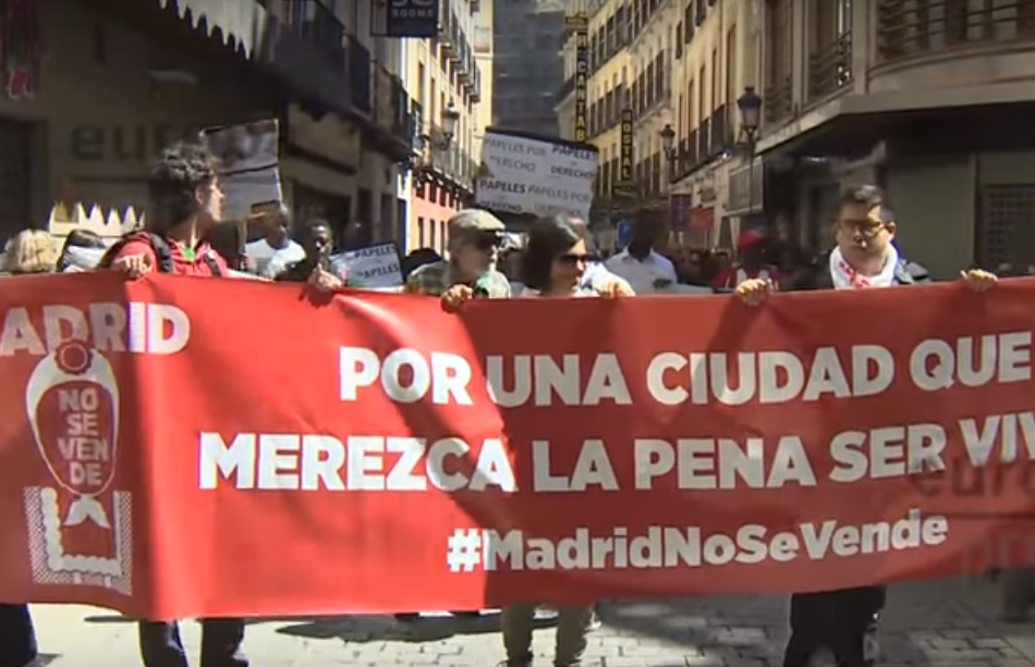 Manifestación en Madrid para frenar la 'turistificación' de la zona centro
