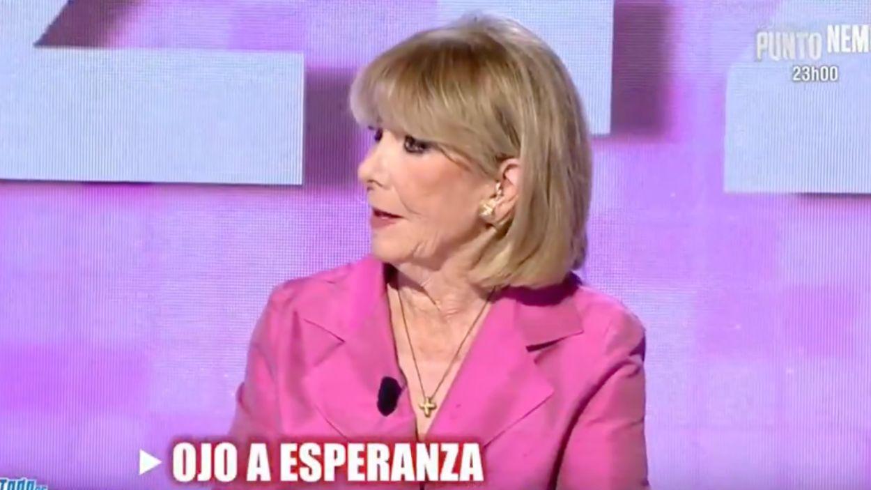 Esperanza Aguirre en 'Todo es Mentira'. MEDIASET. 