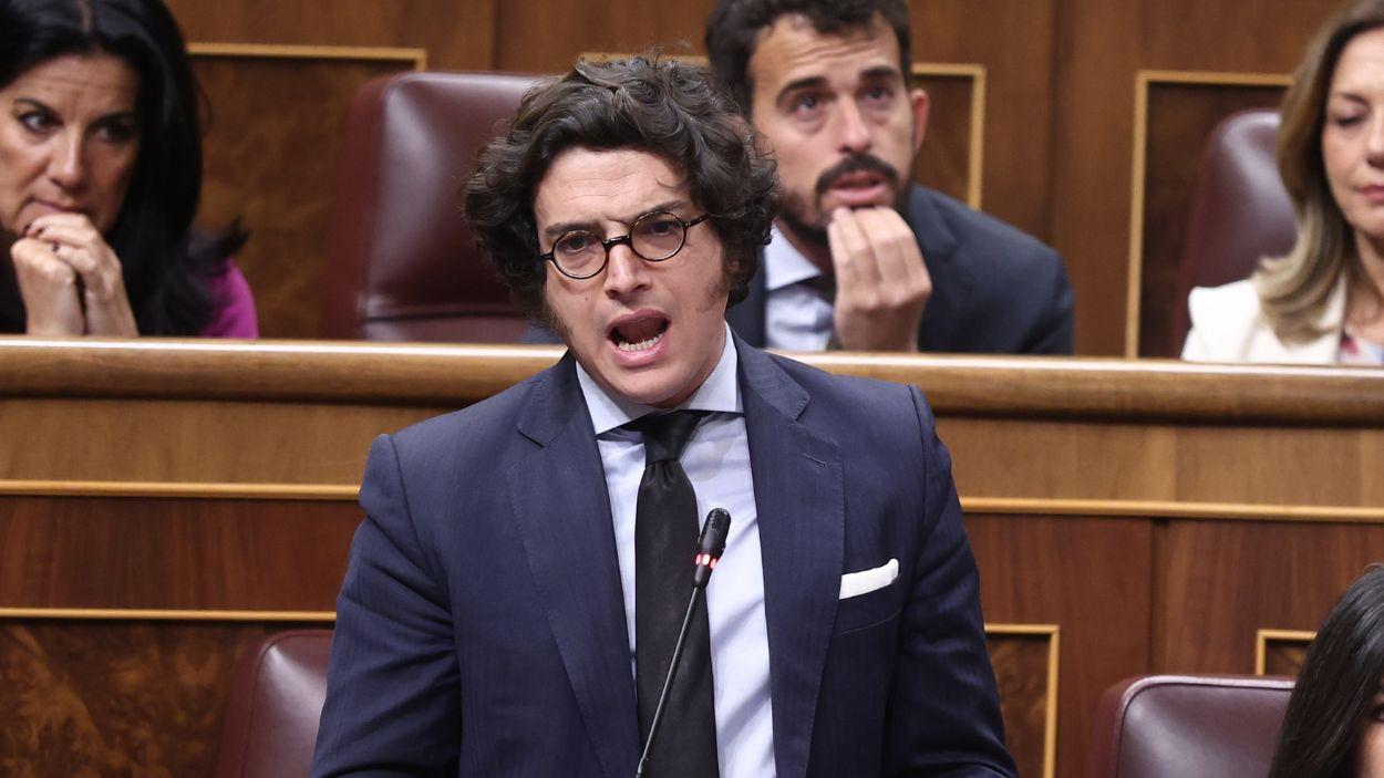 El diputado de VOX José María Figaredo durante un pleno en el Congreso de los Diputados, a 15 de abril de 2026. EP.