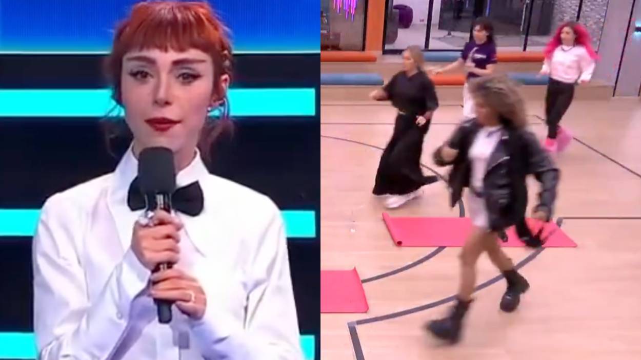 La presentadora de 'Operación Triunfo Estados Unidos' y una imagen de la evacuación de la Academia