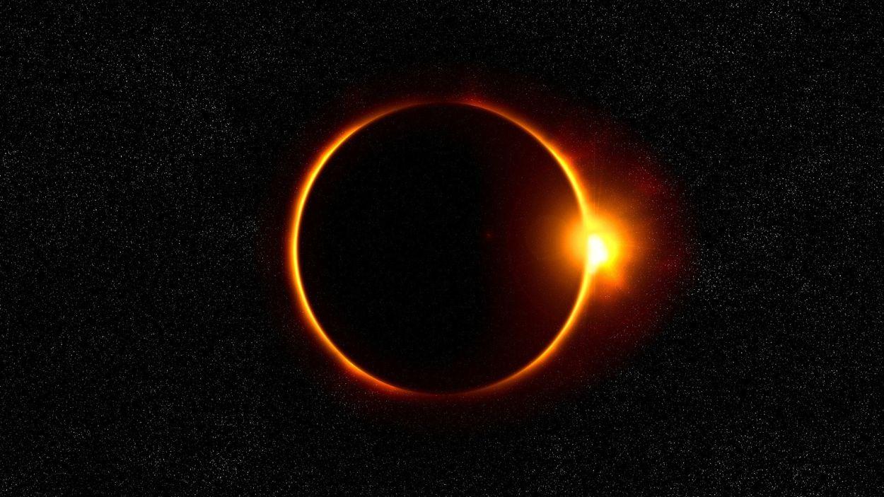 Imagen de archivo de un eclipse solar.