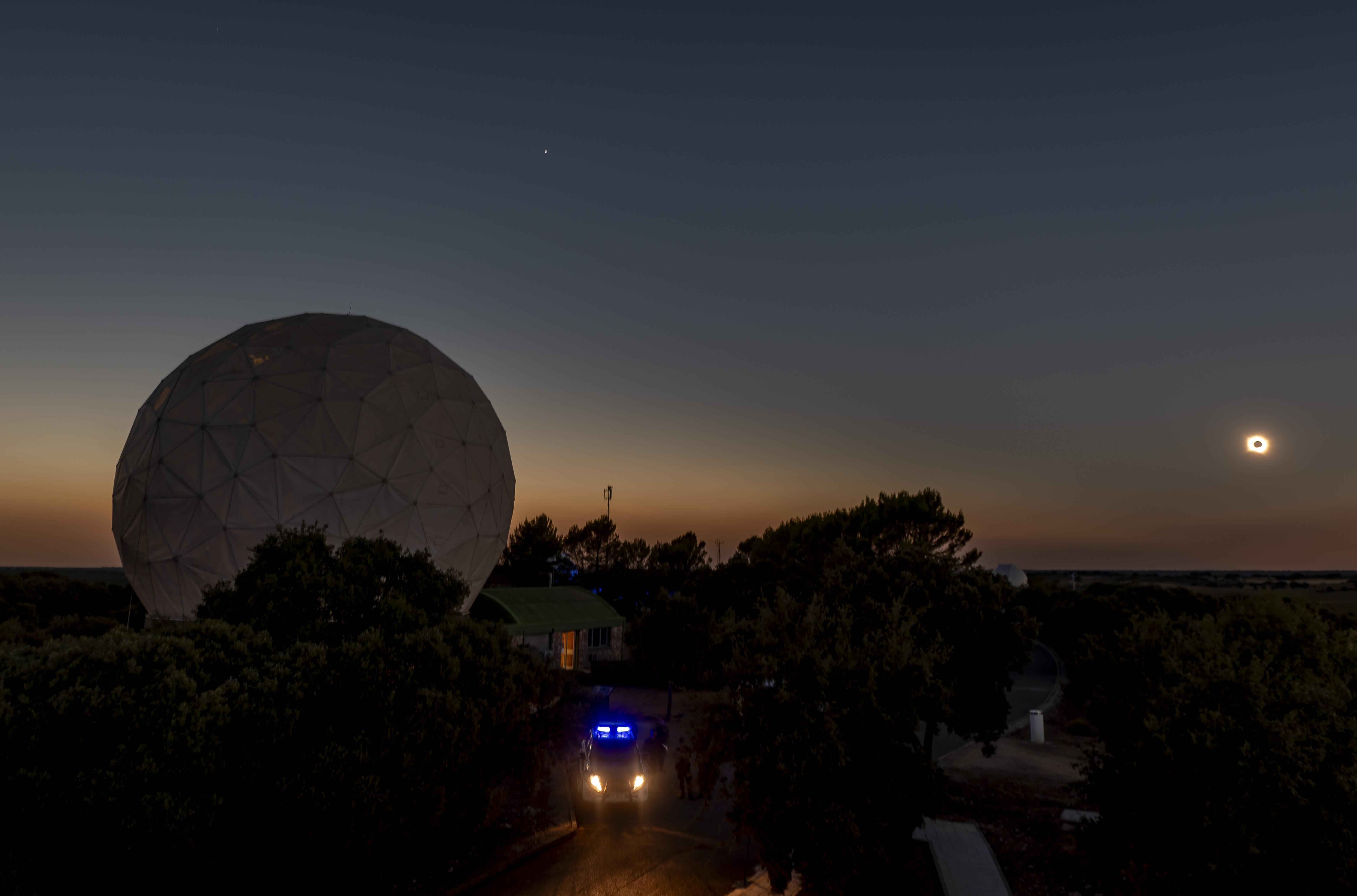 El eclipse desde el Observatorio de Yebes (Guadalajara)