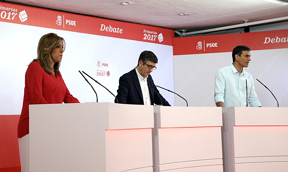 Debate de los tres candidatos a la secretaría general del PSOE