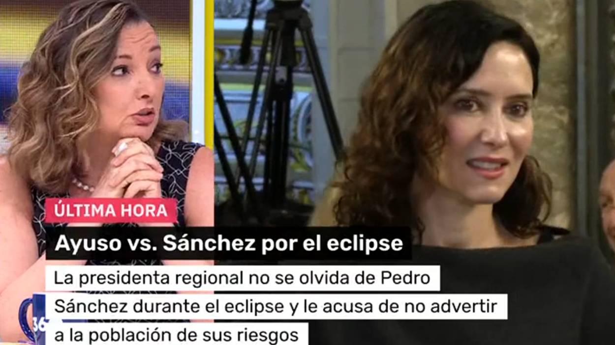 María José Landaburu e Isabel Díaz Ayuso en 'Mañaneros 360' (RTVE)