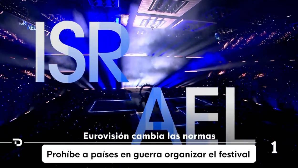 Imagen de la noticia sobre los cambios en Eurovisión en el Telediario (RTVE)