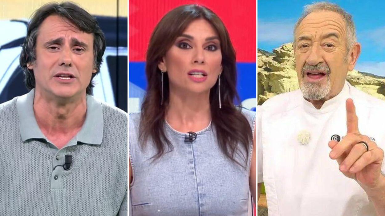 Ion Aramendi, Marta Flich y Karlos Arguiñano