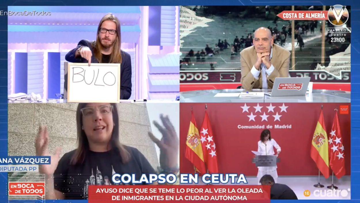  Pablo Fernández, secretario de Organización y portavoz de Podemos, y Ana Vázquez, diputada del Partido Popular. X.
