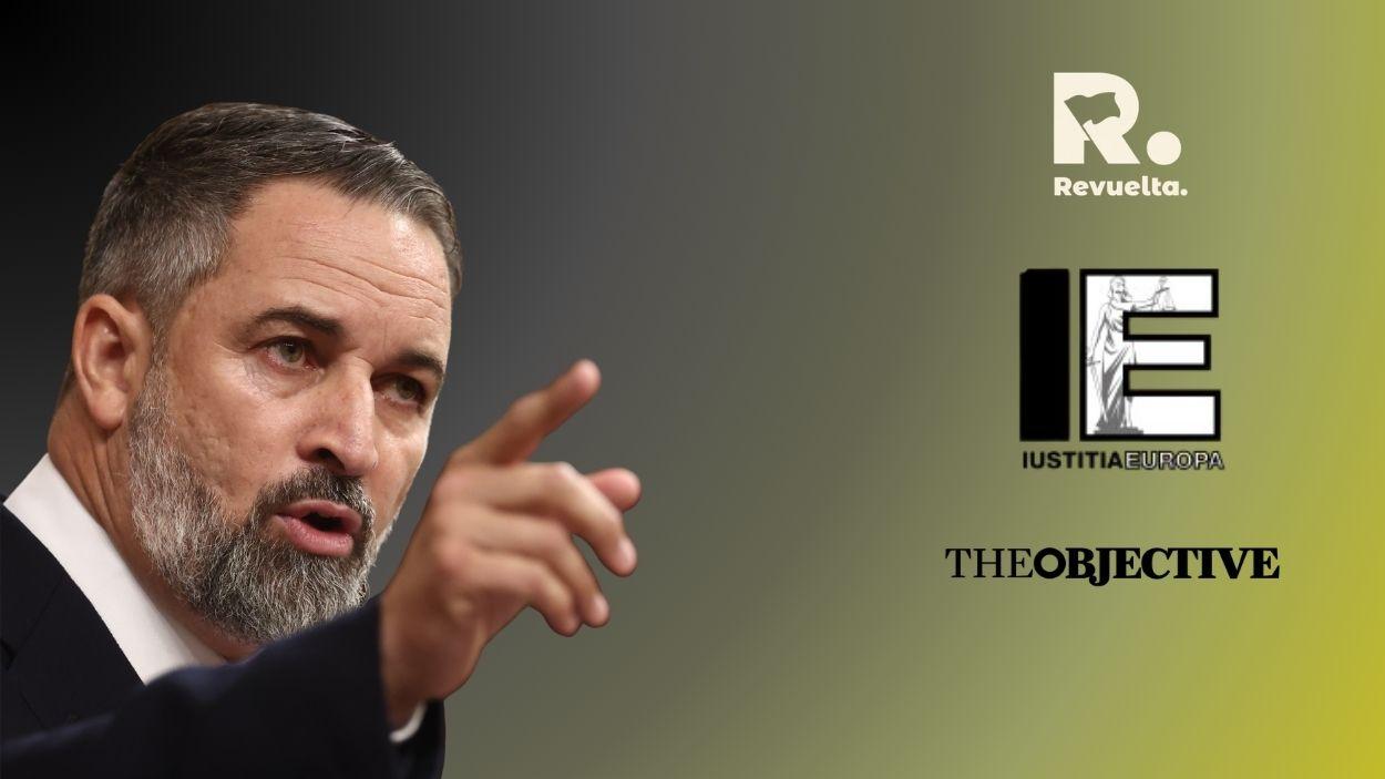 Vox inicia una nueva guerra civil con sus satélites por el 'caso Revuelta' y el emerger de Iustitia Europea. Montaje de Elaboración Propia.