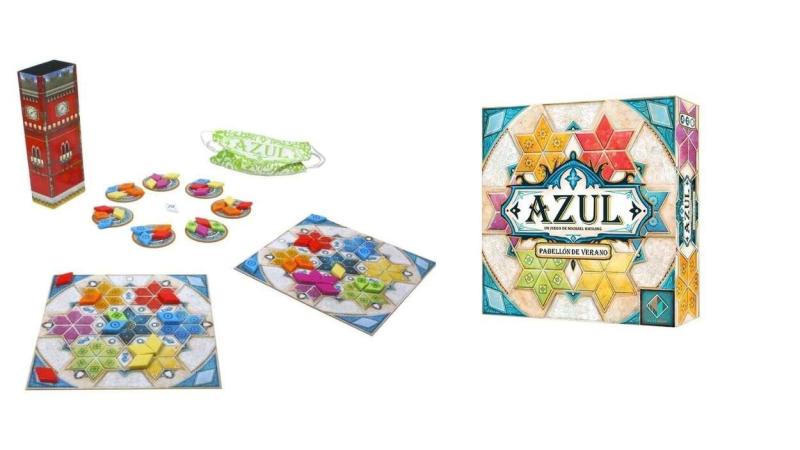 Azul pabellon de verano tablero al completo Azul pabellon de verano tablero al completo