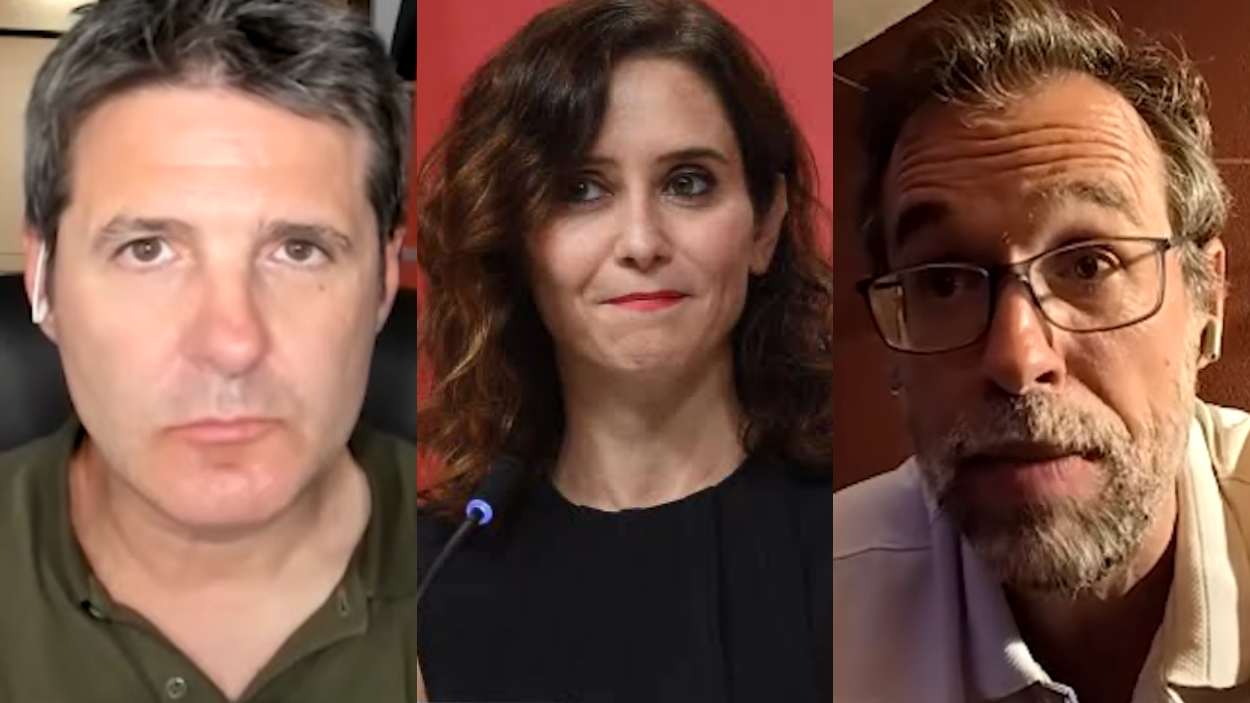 Jesús Cintora, Isabel Díaz Ayuso y David Álvarez