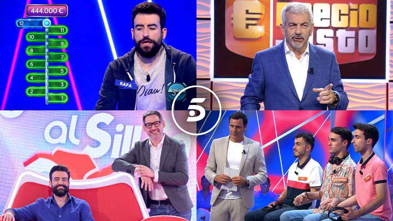 Imágenes de 'El tirón', 'El precio justo', 'Agárrate al sillón' y 'Reacción en cadena' en Telecinco