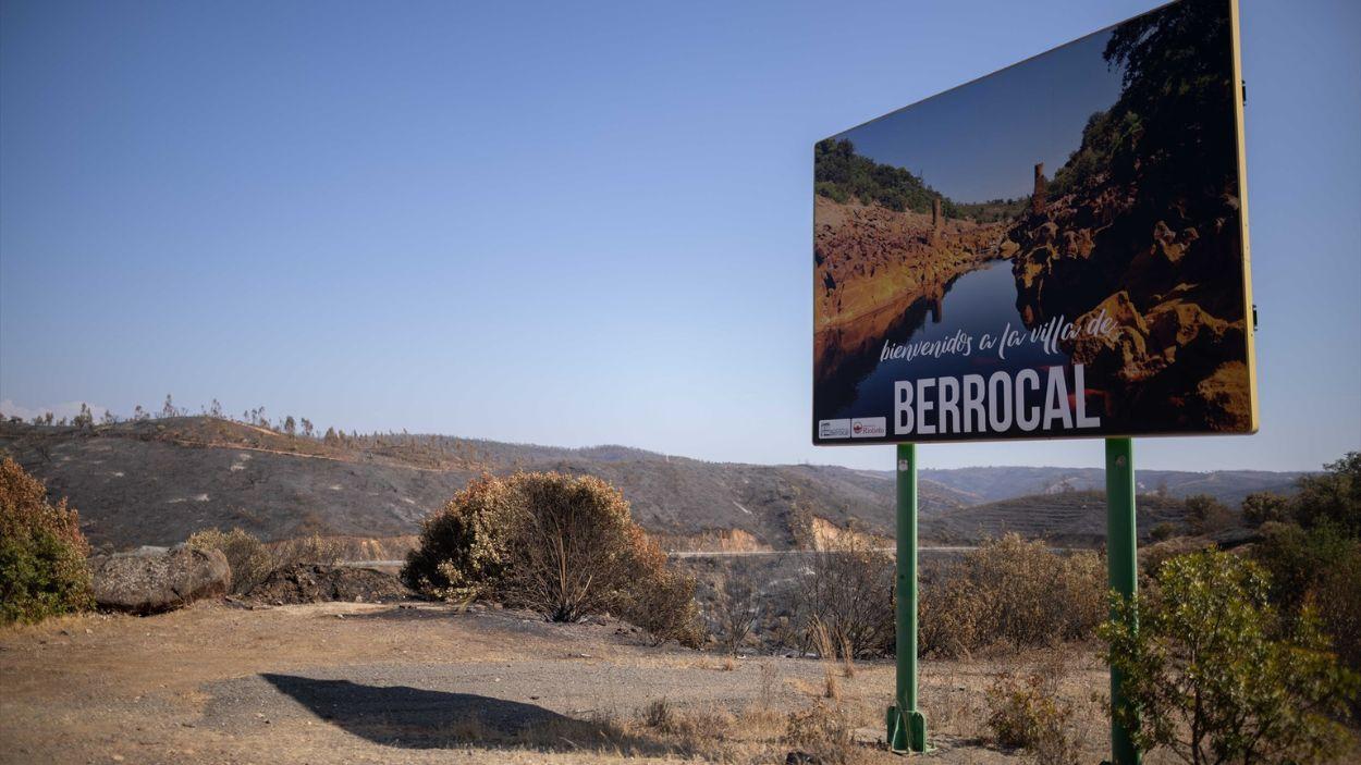 El incendio de Niebla deja un paisaje desolador en Berrocal (Huelva) / EP