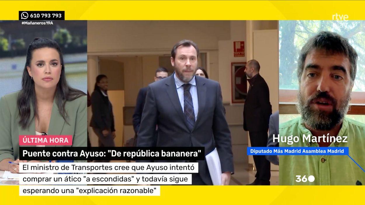 Hugo Martínez Abarca en 'Mañaneros 360'. RTVE.