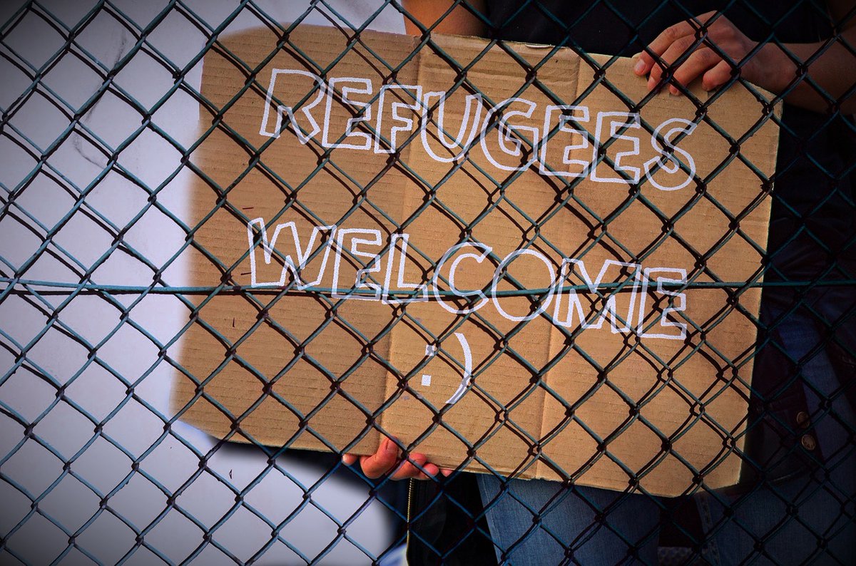 Cartel de 'Refugees Welcome' 