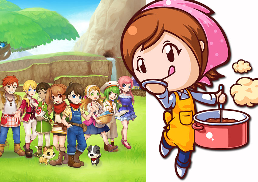 Captura de los videojuegos 'Cooking Mama' y 'Harvest Moon'