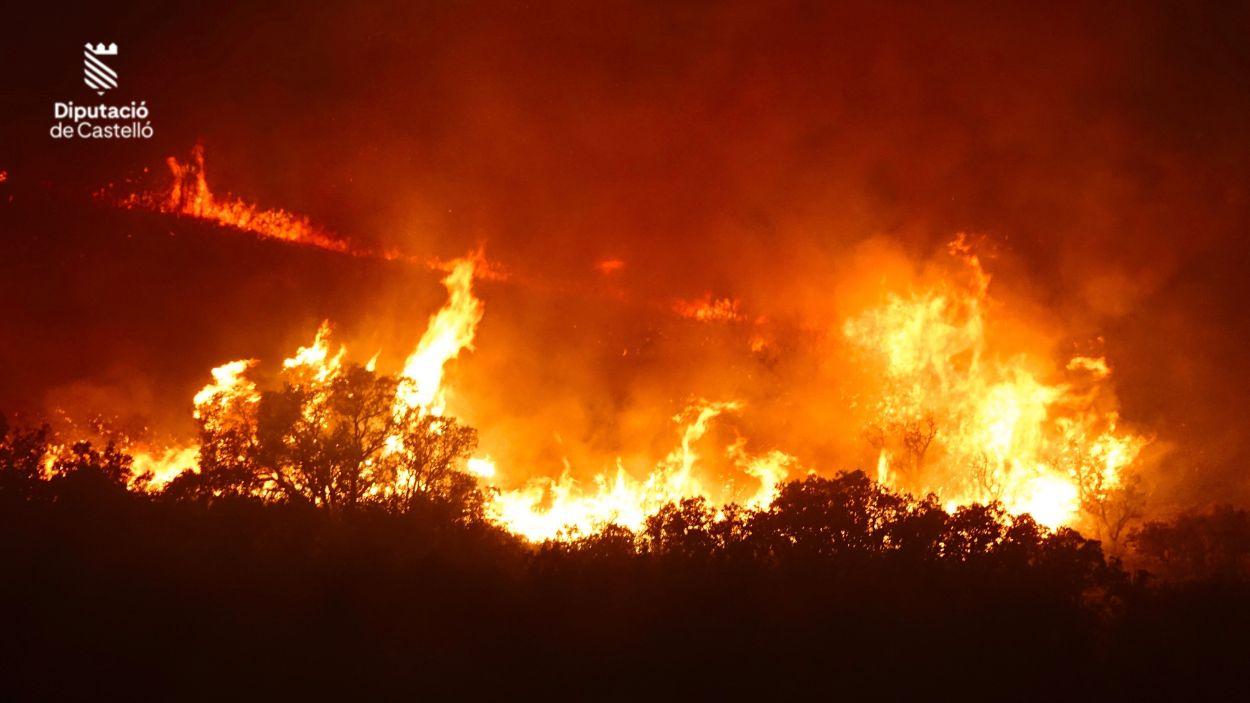 Incendio forestal en la Sierra Calderona. Consorcio de Bomberos de Castellón.