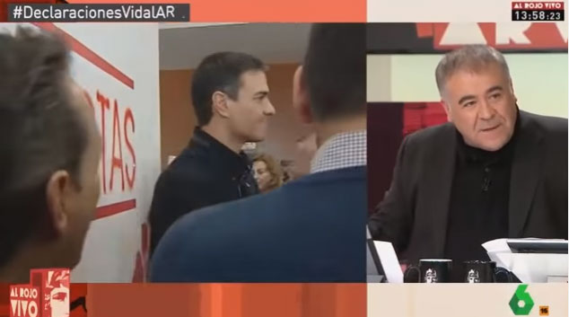 Captura de la Sexta con Antonio García Ferreras y Pedro Sánchez