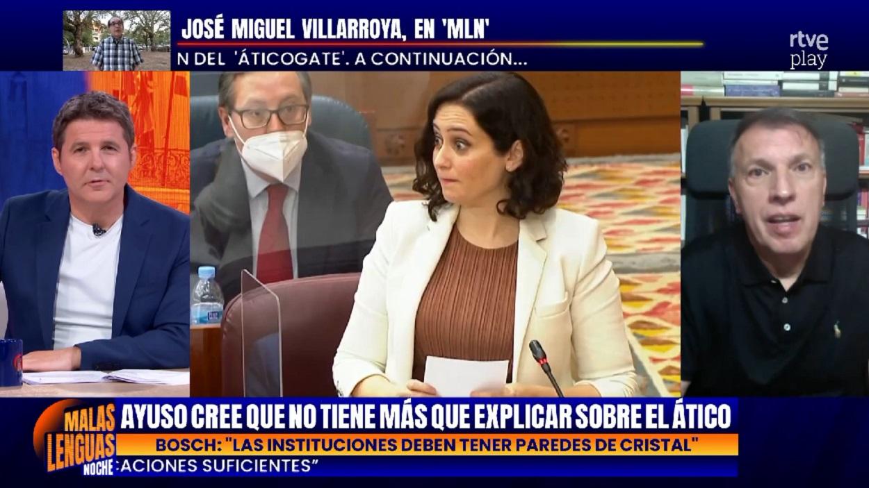 Joaquim Bosch y Jesús Cintora en 'Malas Lenguas Noche'. RTVE