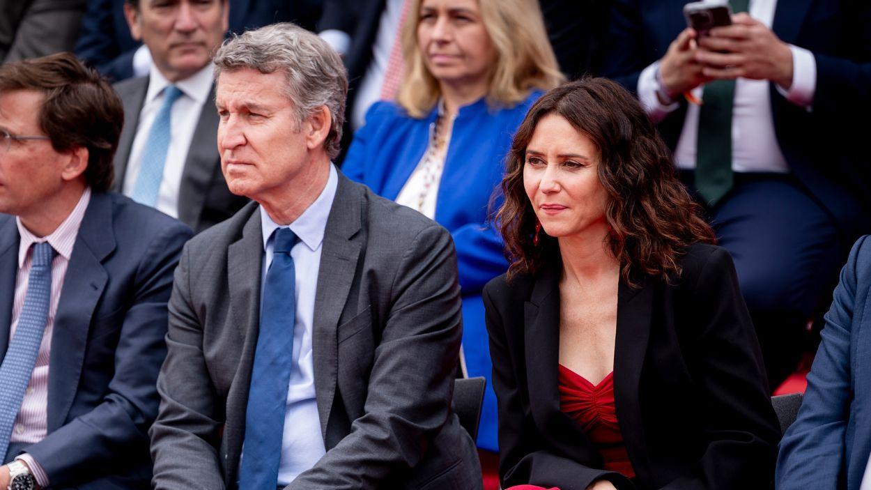 La presidenta la Comunidad de Madrid, Isabel Díaz Ayuso, y el presidente del PP, Alberto Núñez Feijóo. EP.