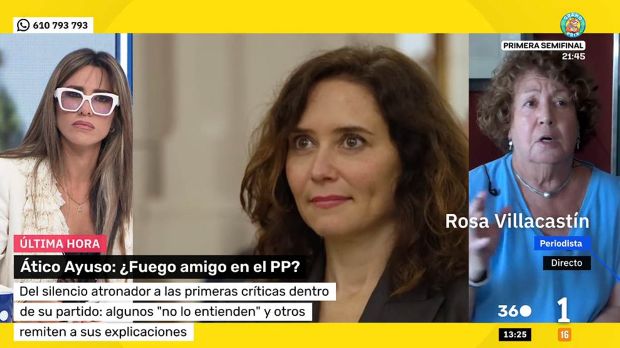 Arantxa Sánchez, Isabel Díaz Ayuso y Rosa Villacastín en 'Mañaneros 360' (RTVE)