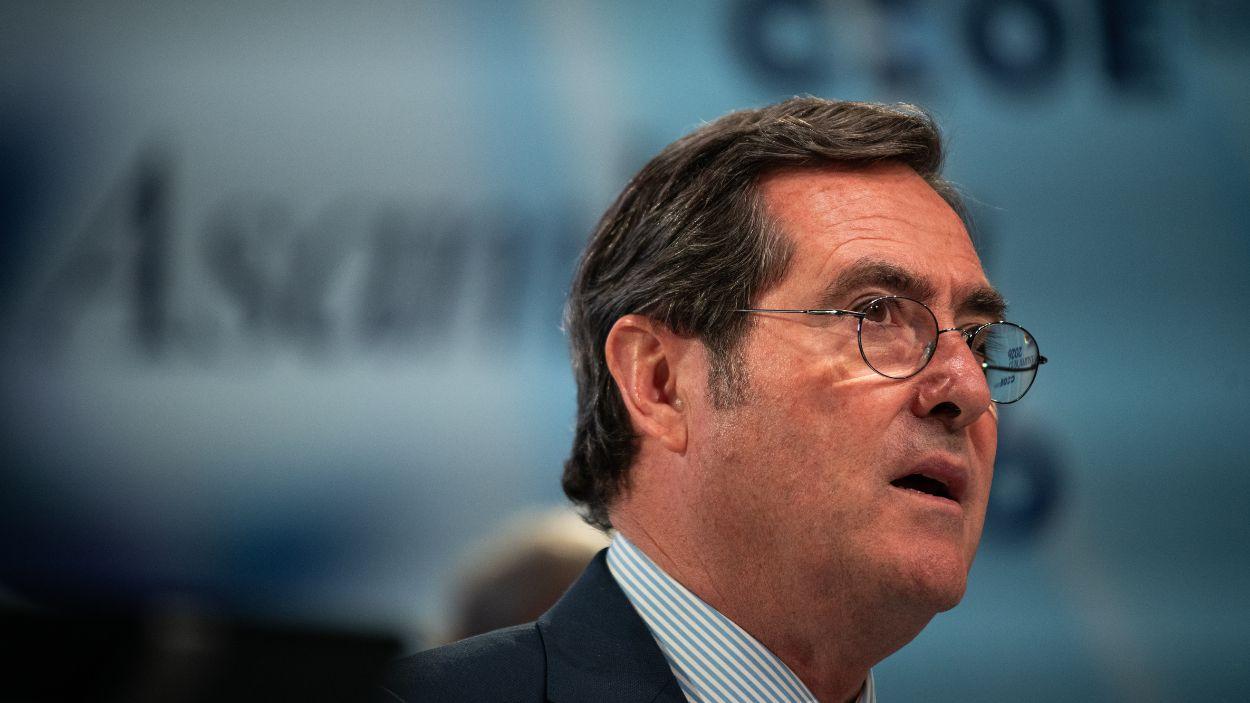 El presidente de la CEOE, Antonio Garamendi. EP.