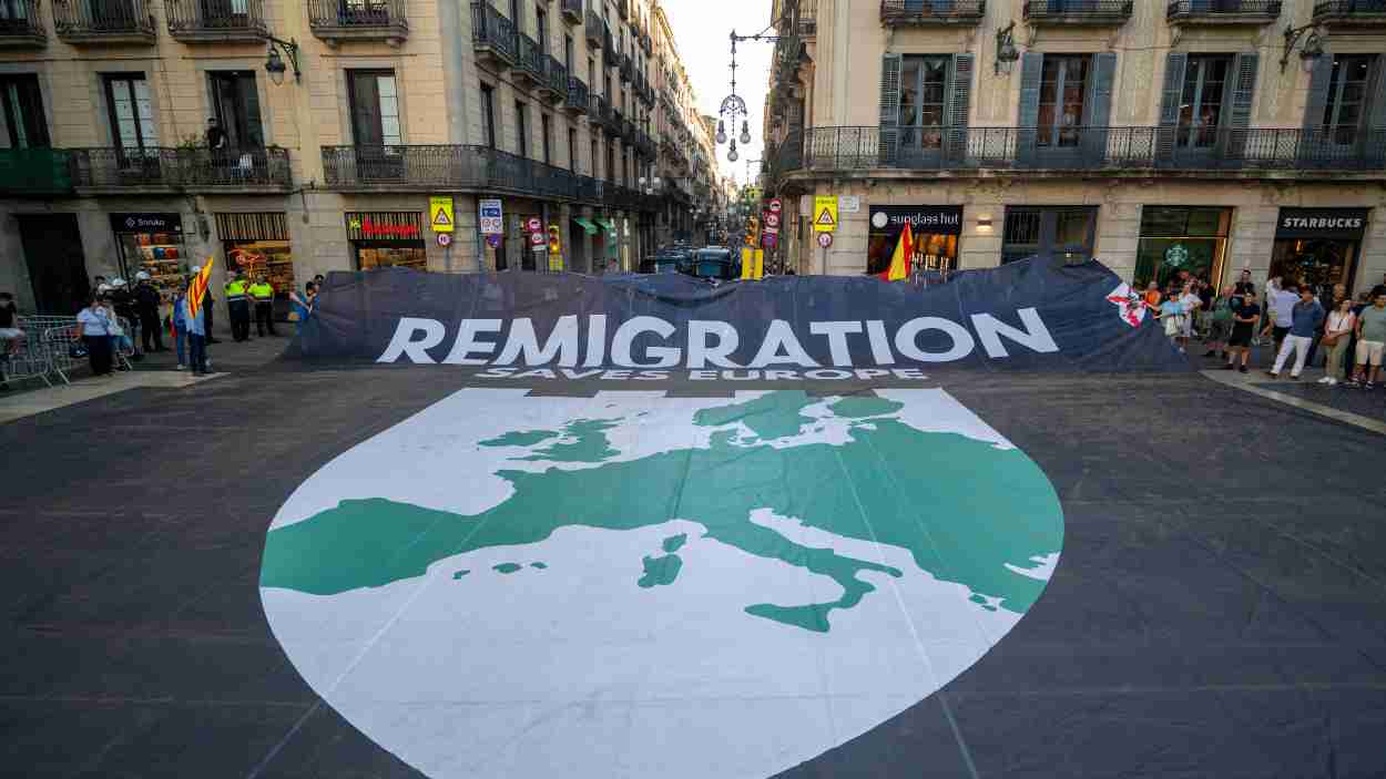 Concentración de Save Europa Act en Barcelona. EP