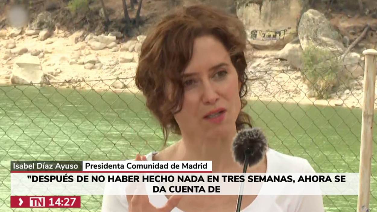 Isabel Díaz Ayuso en el Telenoticias (TELEMADRID)