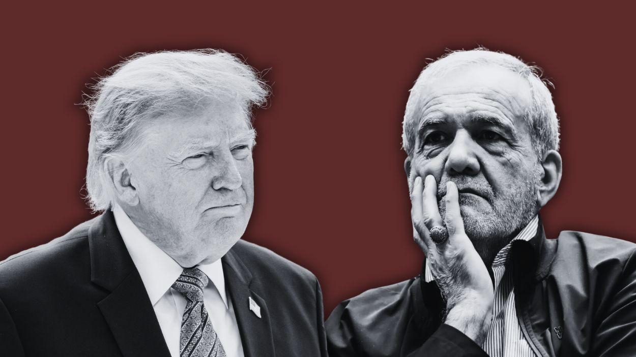El presidente de Estados Unidos, Donald Trump, y el presidente de Irán, Masoud Pezeshkian. EP. 