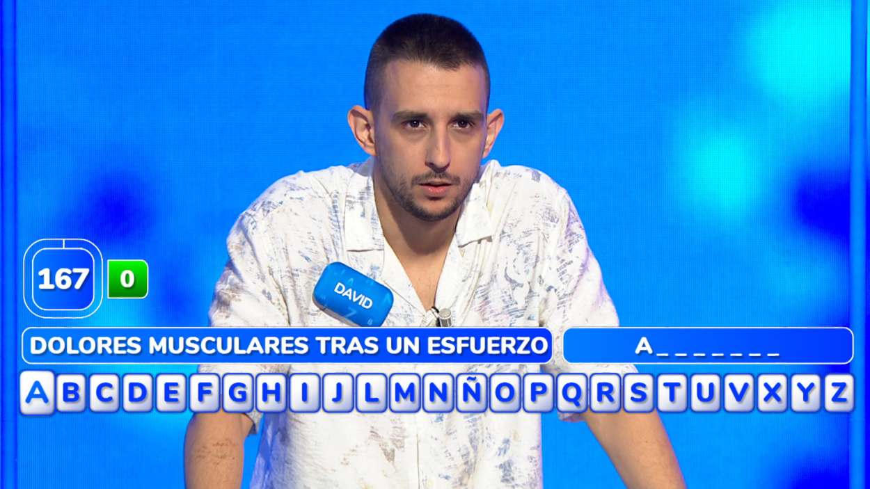 David Trigo en 'Pasapalabra' (ATRESMEDIA)