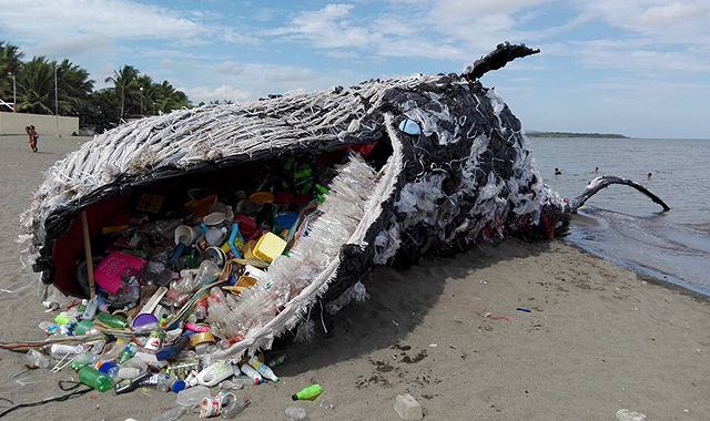 Una ballena de plástico para salvar a las ballenas del plástico