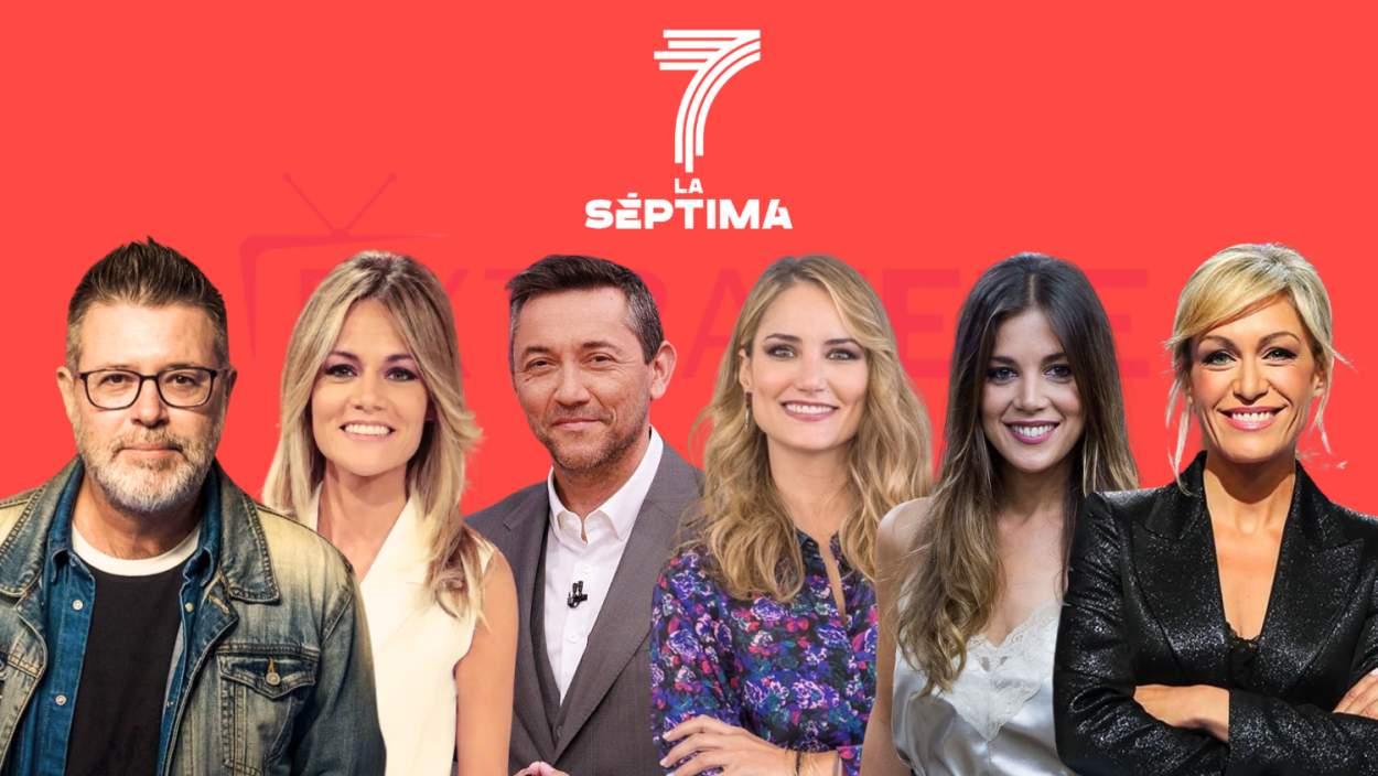 Algunos de los presentadores y presentadoras de La Séptima