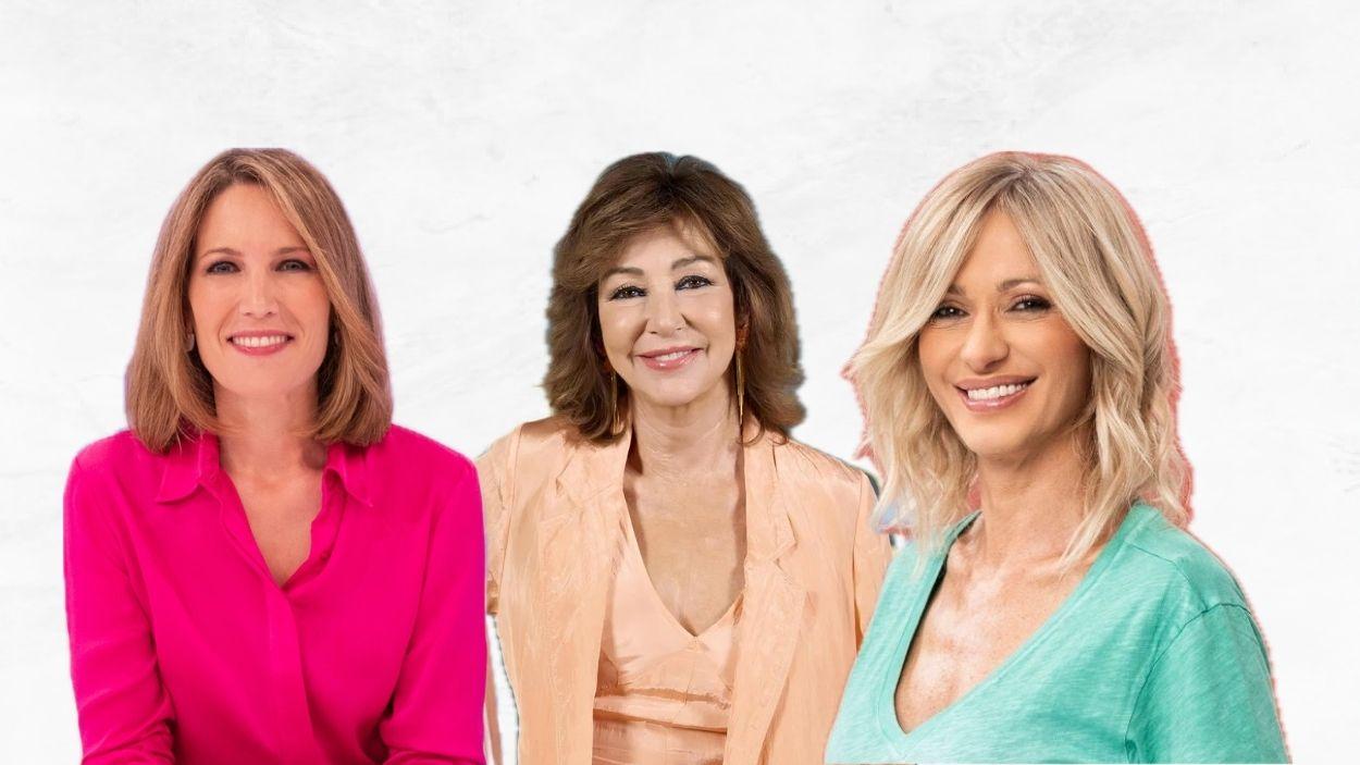 Silvia Intxaurrondo, Ana Rosa Quintana y Susanna Griso. RTVE/MEDIASET/ATRESMEDIA