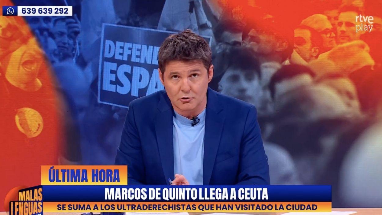 El presentador Jesús Cintora. Malas Lenguas.