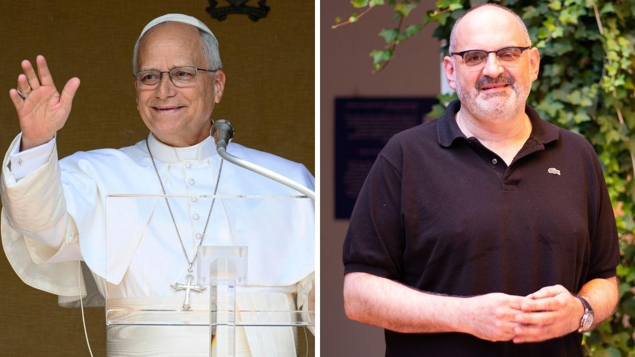 Antón Losada y el papa León XIV. EP.