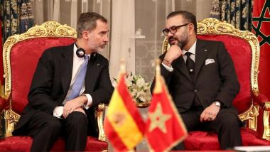El Rey Felipe VI junto a el el Rey Mohamed VI durante su visita de 2019 a Rabat. EP/Archivo.