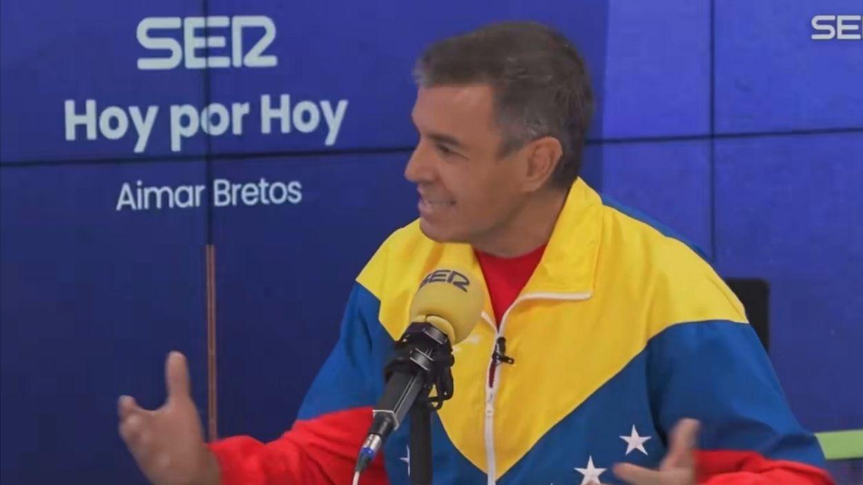 Fragmento del montaje compartido por el PP de Madrid de la entrevista de Pedro Sánchez en la Cadena SER. Redes sociales
