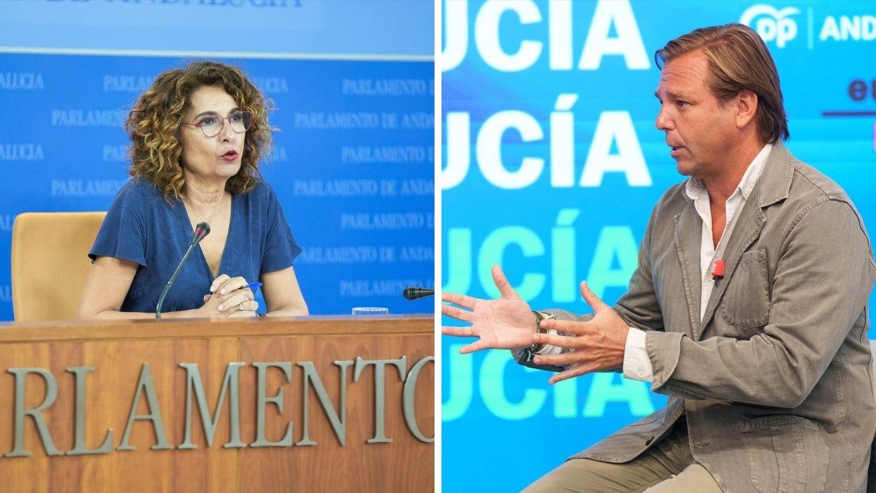 Secretaria general del PSOE-A, María Jesús Montero, y secretario general del PP-A, Antonio Repullo / EP