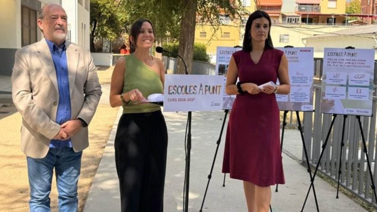 La alcaldesa de Sabadell, Marta Farrés, en la presentación del curso escolar 2026-2027 en Sabadell. Ayuntamiento de Sabadell