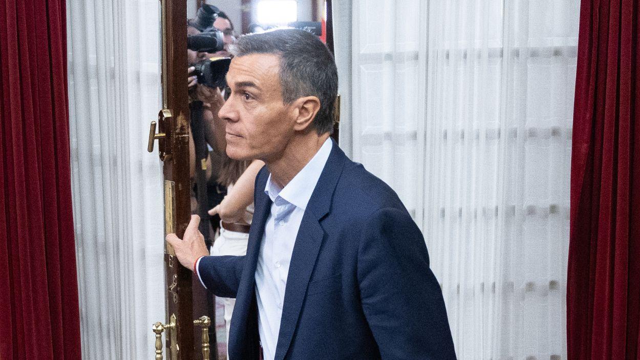 El presidente del Gobierno, Pedro Sánchez, durante una sesión en el Congreso de los Diputados. Archivo EP