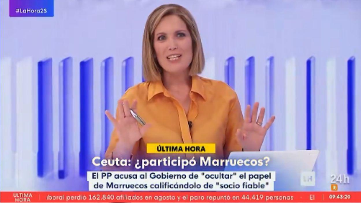Silvia Intxaurrondo en 'La hora de La 1'. TVE